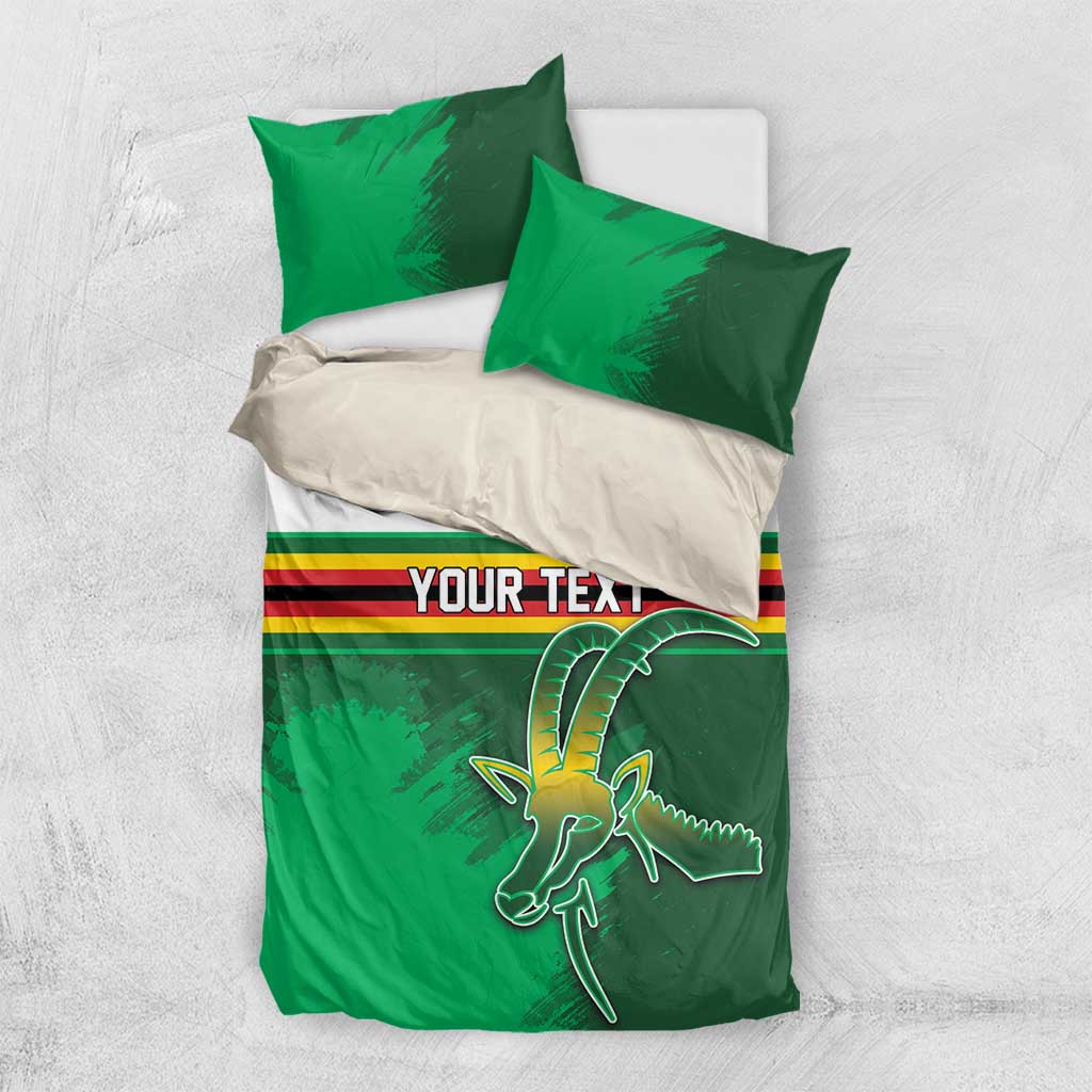 Zimbabwe Rugby Personalized Bedding Set Charging Sables Spirit