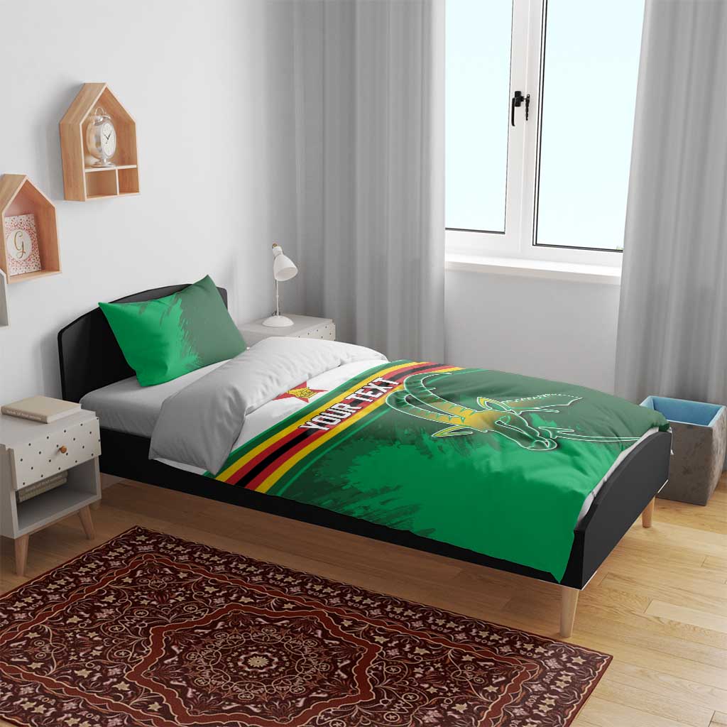 Zimbabwe Rugby Personalized Bedding Set Charging Sables Spirit