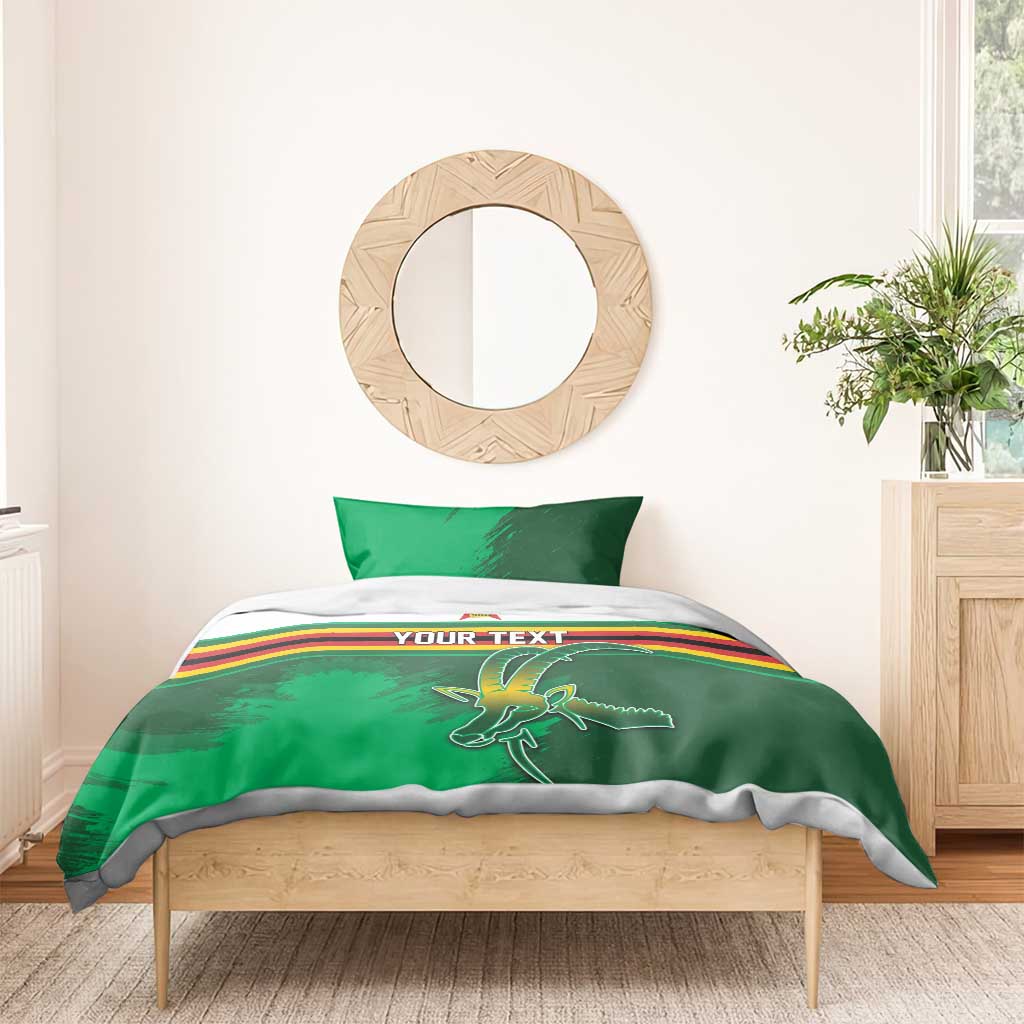 Zimbabwe Rugby Personalized Bedding Set Charging Sables Spirit