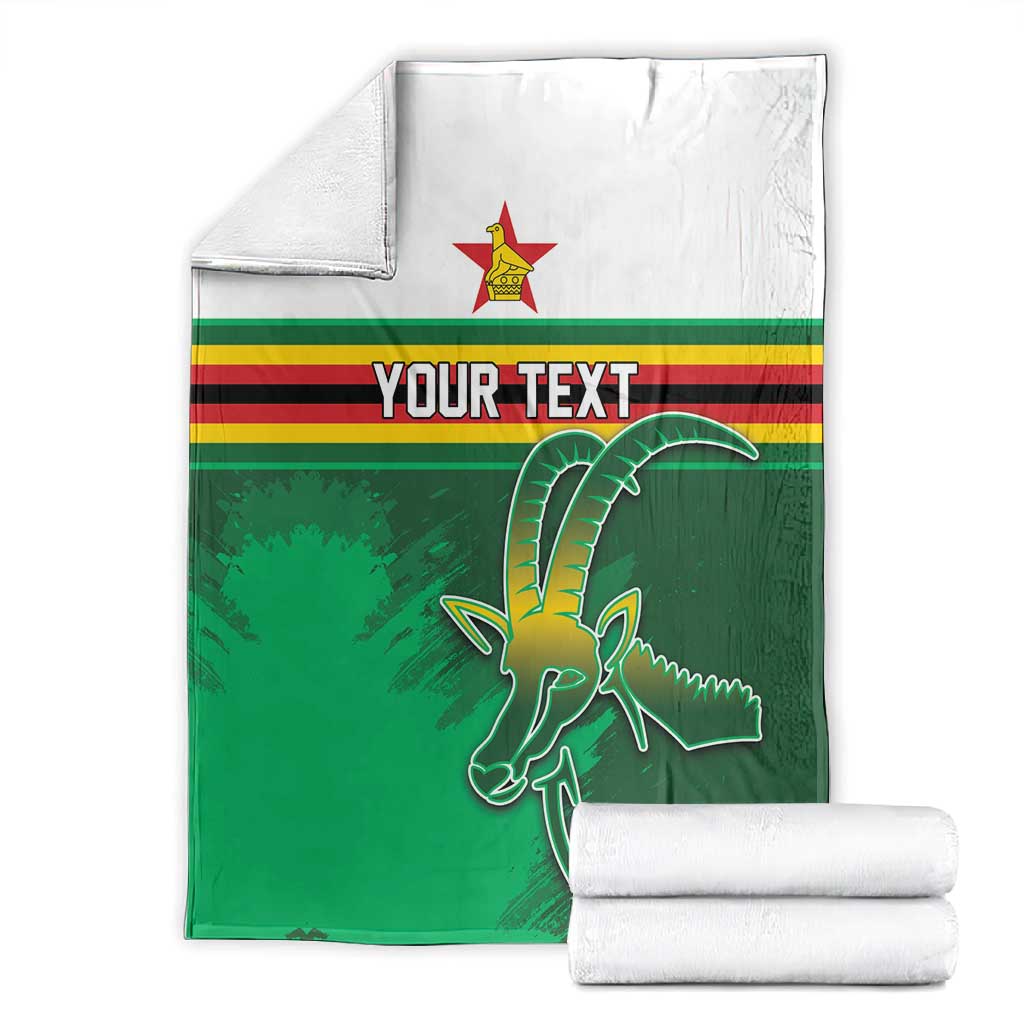 Zimbabwe Rugby Personalized Blanket Charging Sables Spirit