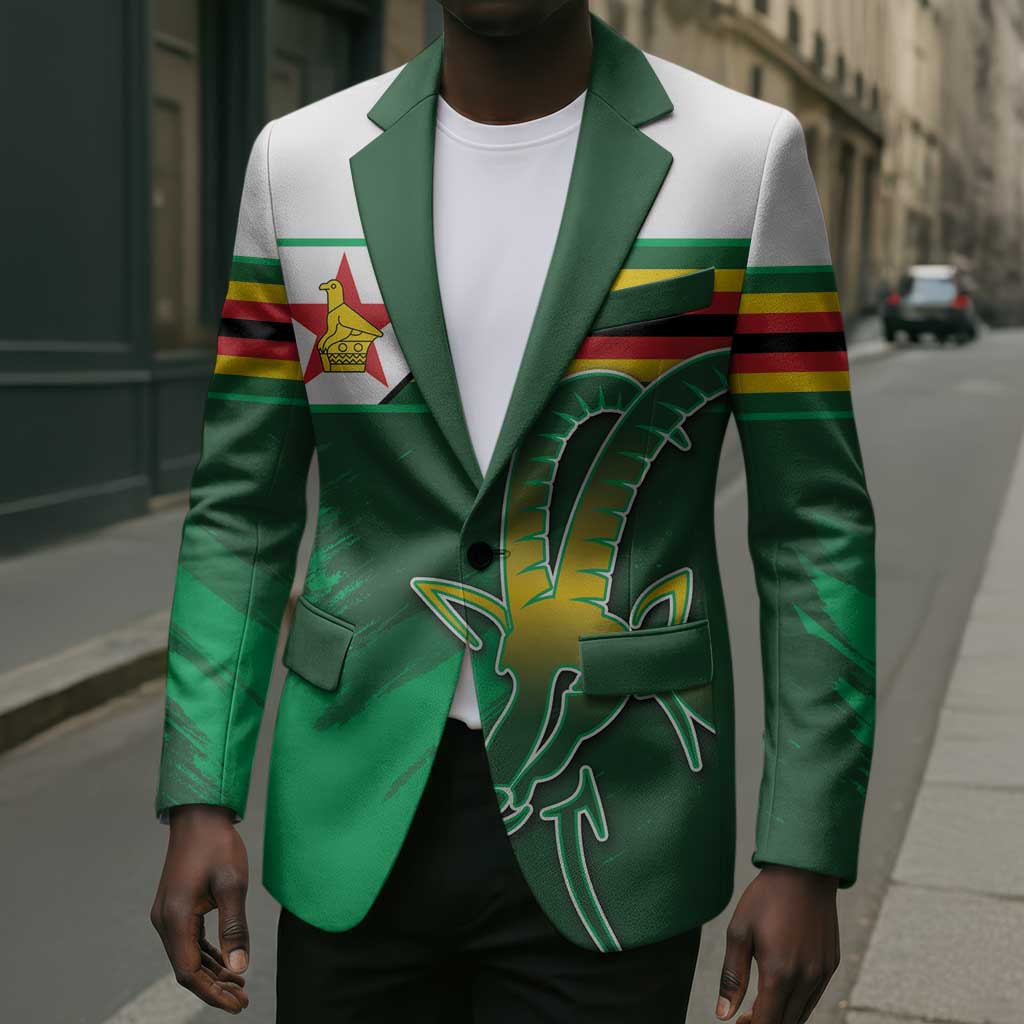 Zimbabwe Rugby Personalized Blazer Charging Sables Spirit