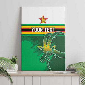 Zimbabwe Rugby Personalized Canvas Wall Art Charging Sables Spirit