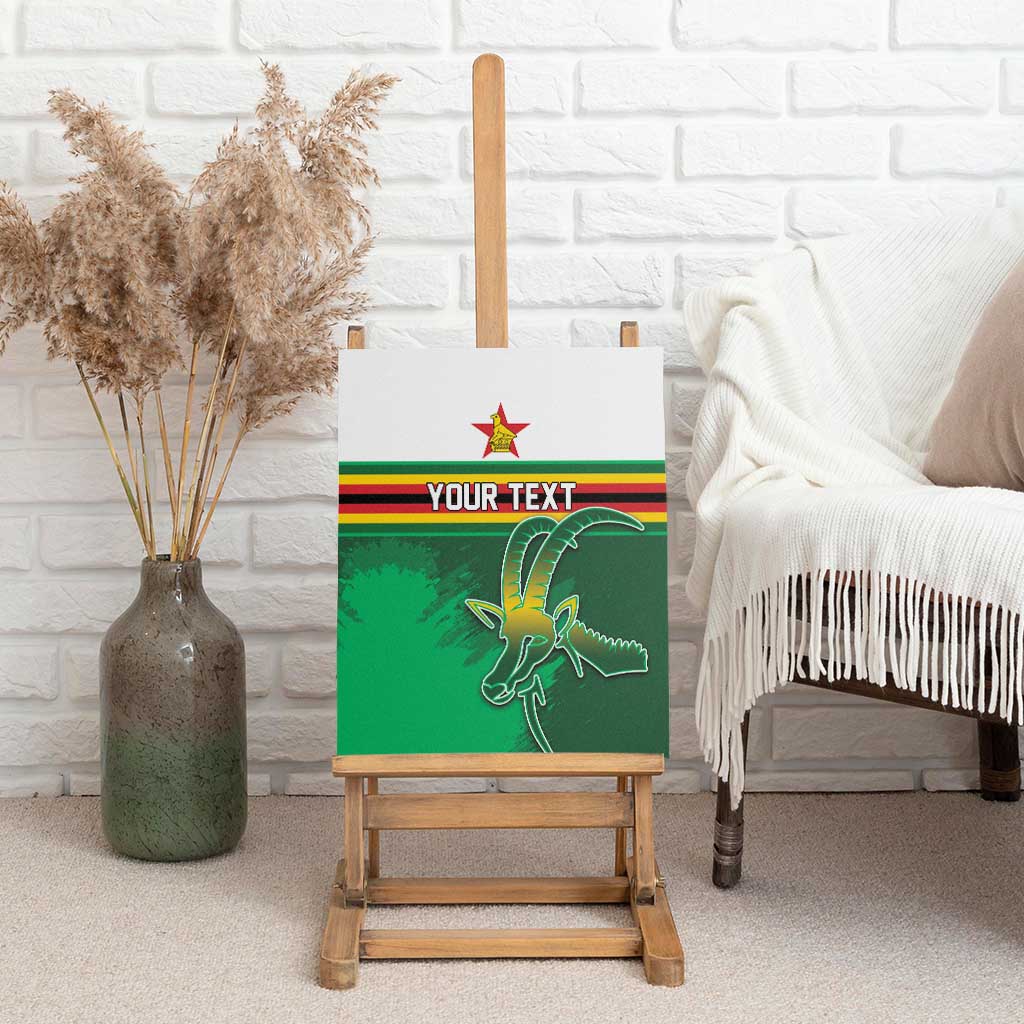 Zimbabwe Rugby Personalized Canvas Wall Art Charging Sables Spirit