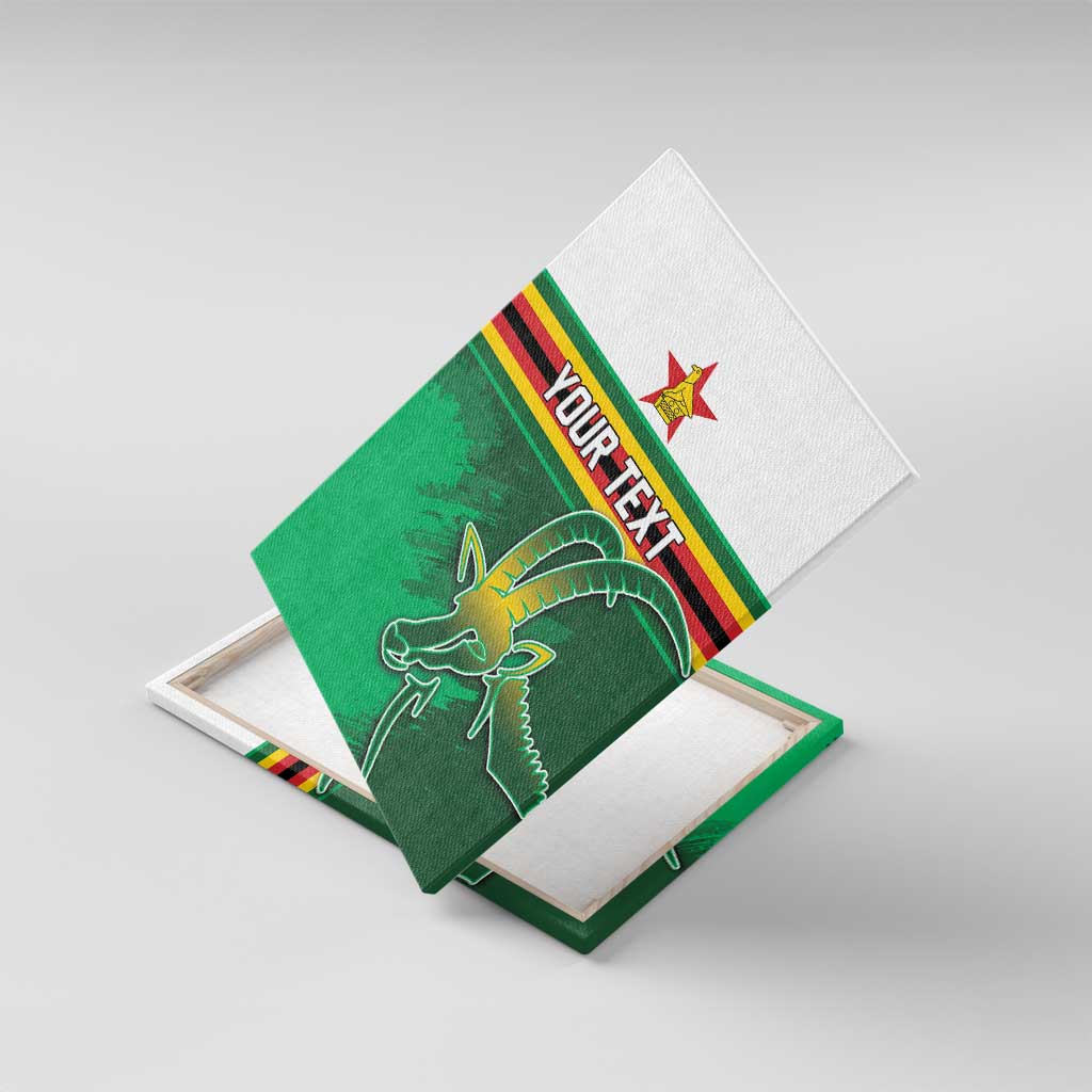 Zimbabwe Rugby Personalized Canvas Wall Art Charging Sables Spirit