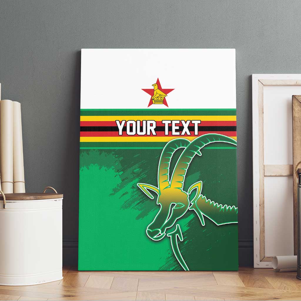 Zimbabwe Rugby Personalized Canvas Wall Art Charging Sables Spirit