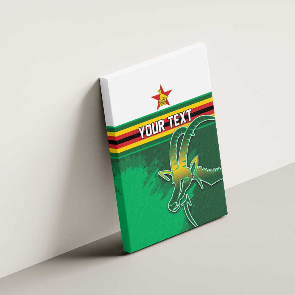 Zimbabwe Rugby Personalized Canvas Wall Art Charging Sables Spirit