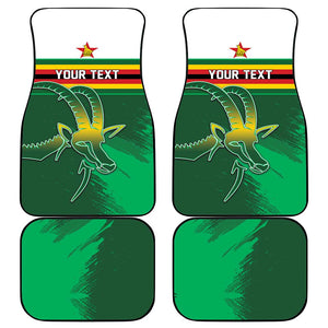 Zimbabwe Rugby Personalized Car Mats Charging Sables Spirit