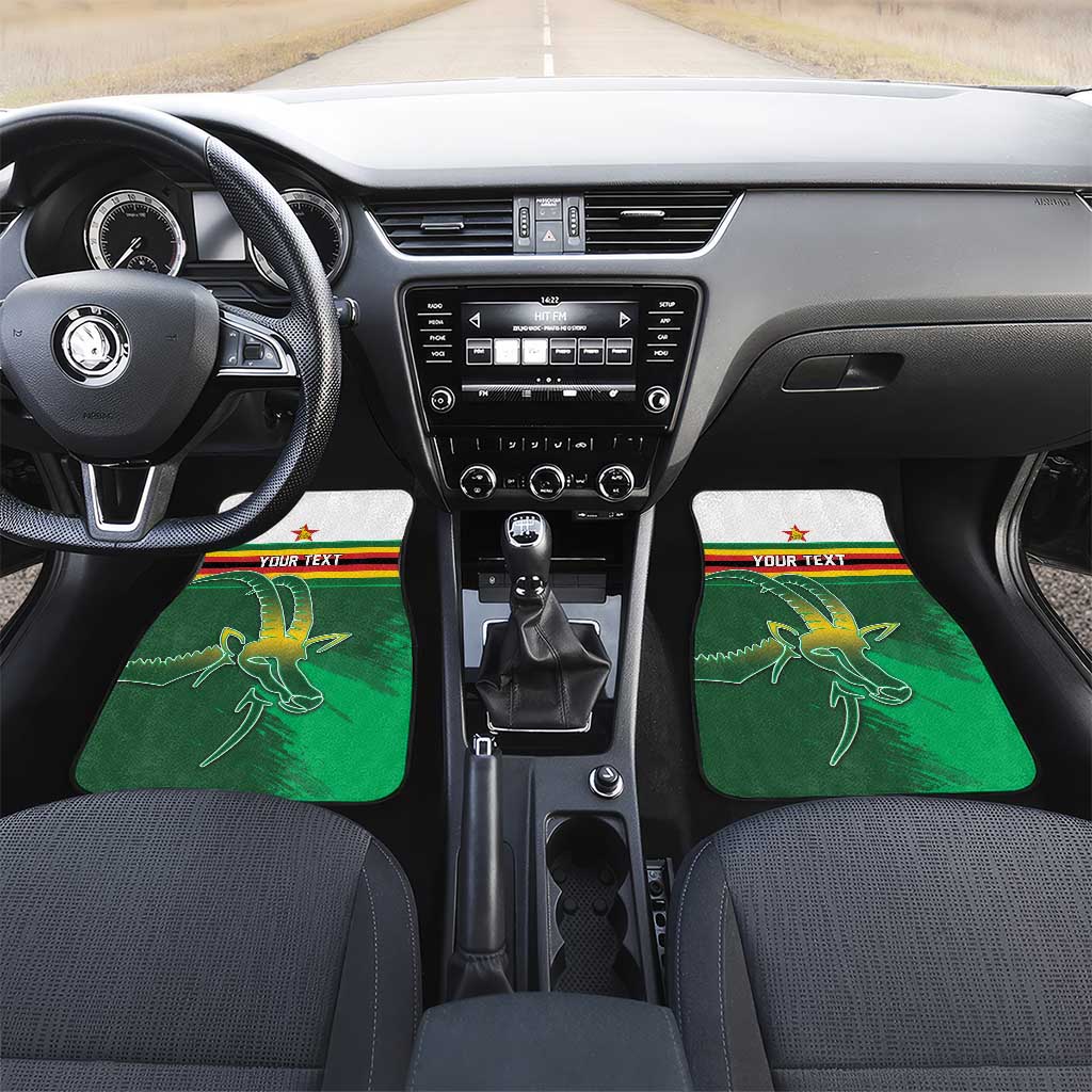 Zimbabwe Rugby Personalized Car Mats Charging Sables Spirit