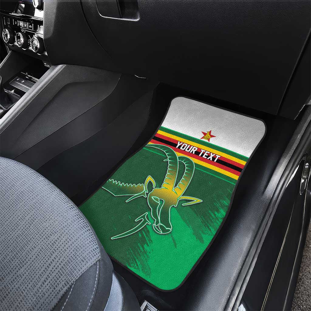 Zimbabwe Rugby Personalized Car Mats Charging Sables Spirit