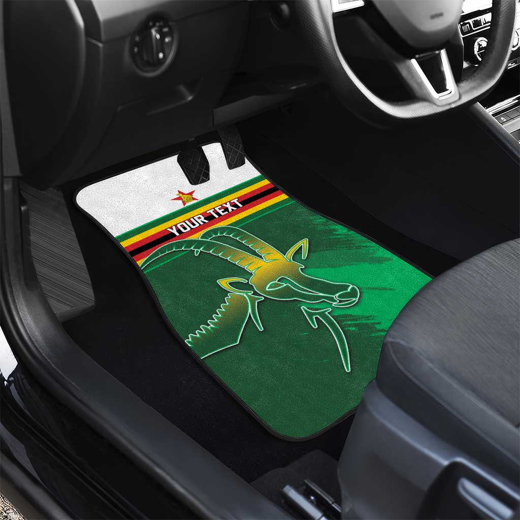Zimbabwe Rugby Personalized Car Mats Charging Sables Spirit