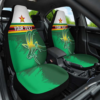 Zimbabwe Rugby Personalized Car Seat Cover Charging Sables Spirit