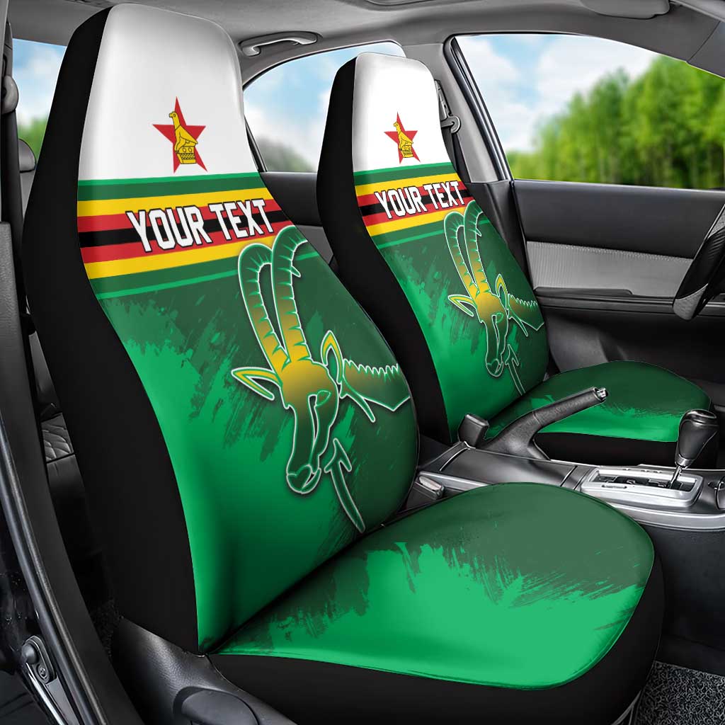 Zimbabwe Rugby Personalized Car Seat Cover Charging Sables Spirit