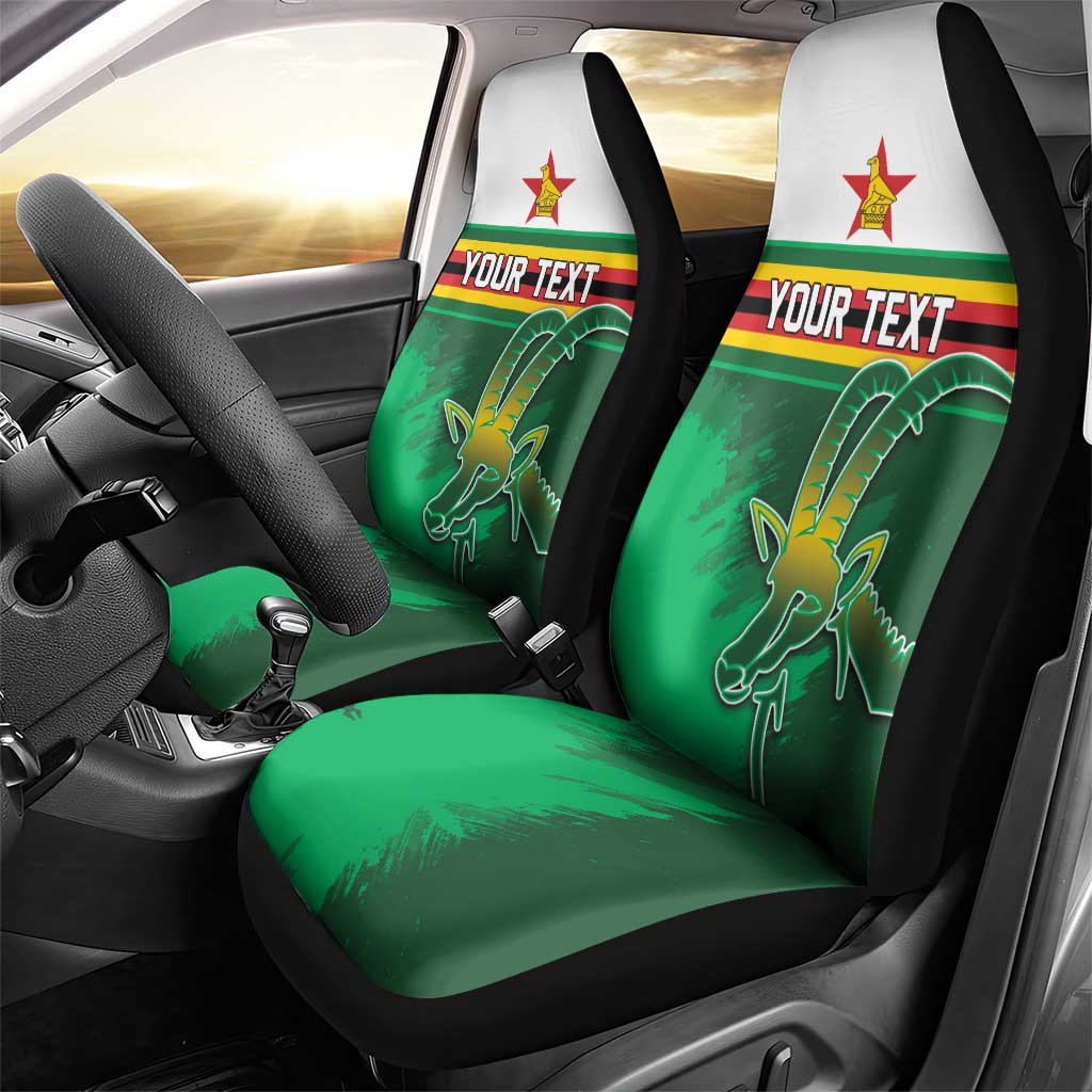 Zimbabwe Rugby Personalized Car Seat Cover Charging Sables Spirit