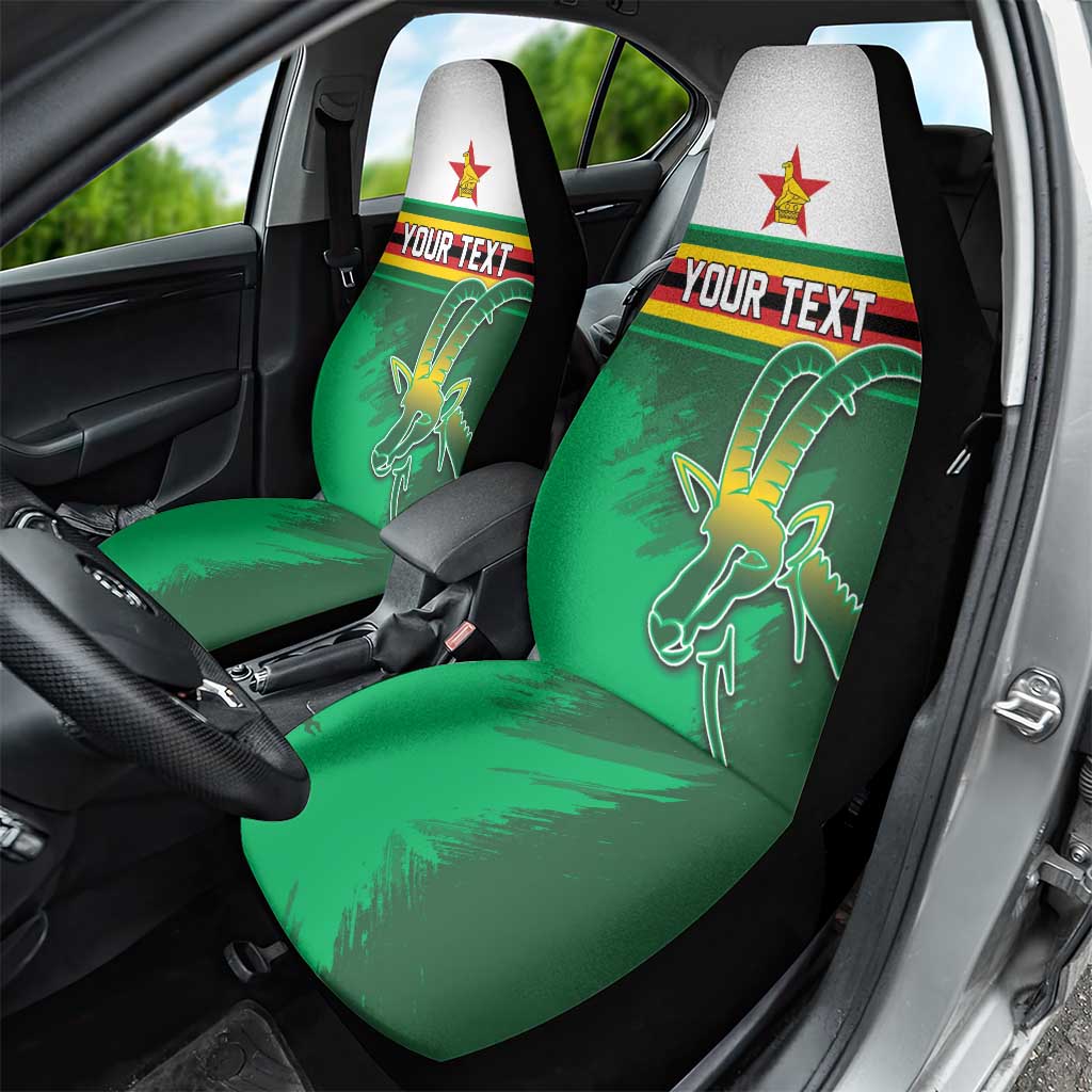 Zimbabwe Rugby Personalized Car Seat Cover Charging Sables Spirit