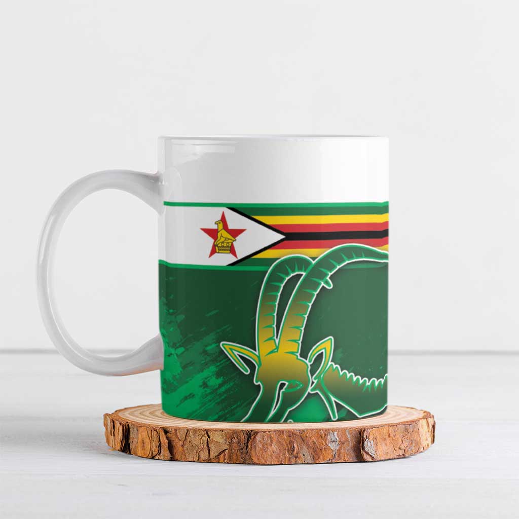Zimbabwe Rugby Personalized Ceramic Mug Charging Sables Spirit