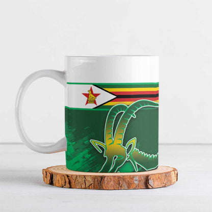 Zimbabwe Rugby Personalized Ceramic Mug Charging Sables Spirit