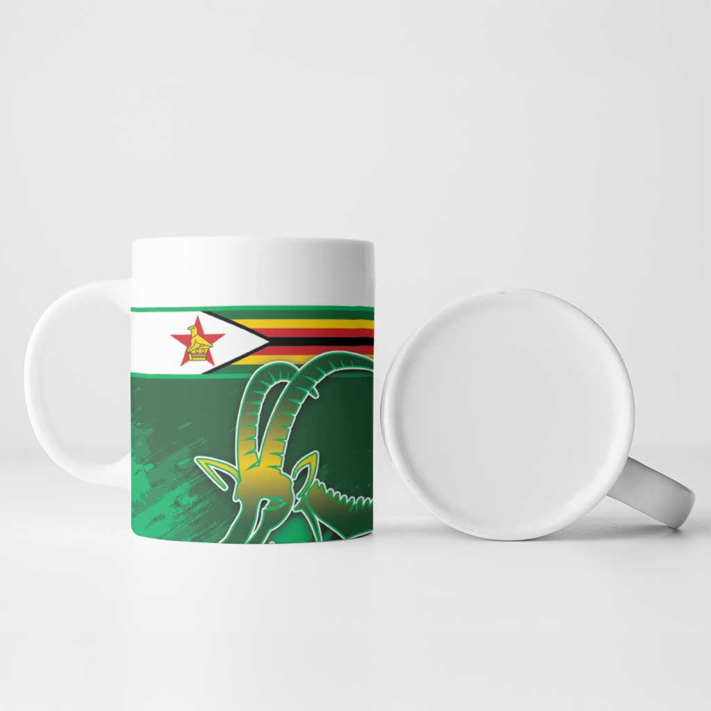 Zimbabwe Rugby Personalized Ceramic Mug Charging Sables Spirit