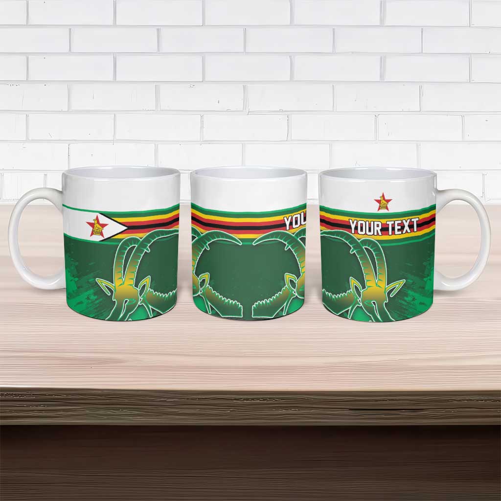 Zimbabwe Rugby Personalized Ceramic Mug Charging Sables Spirit