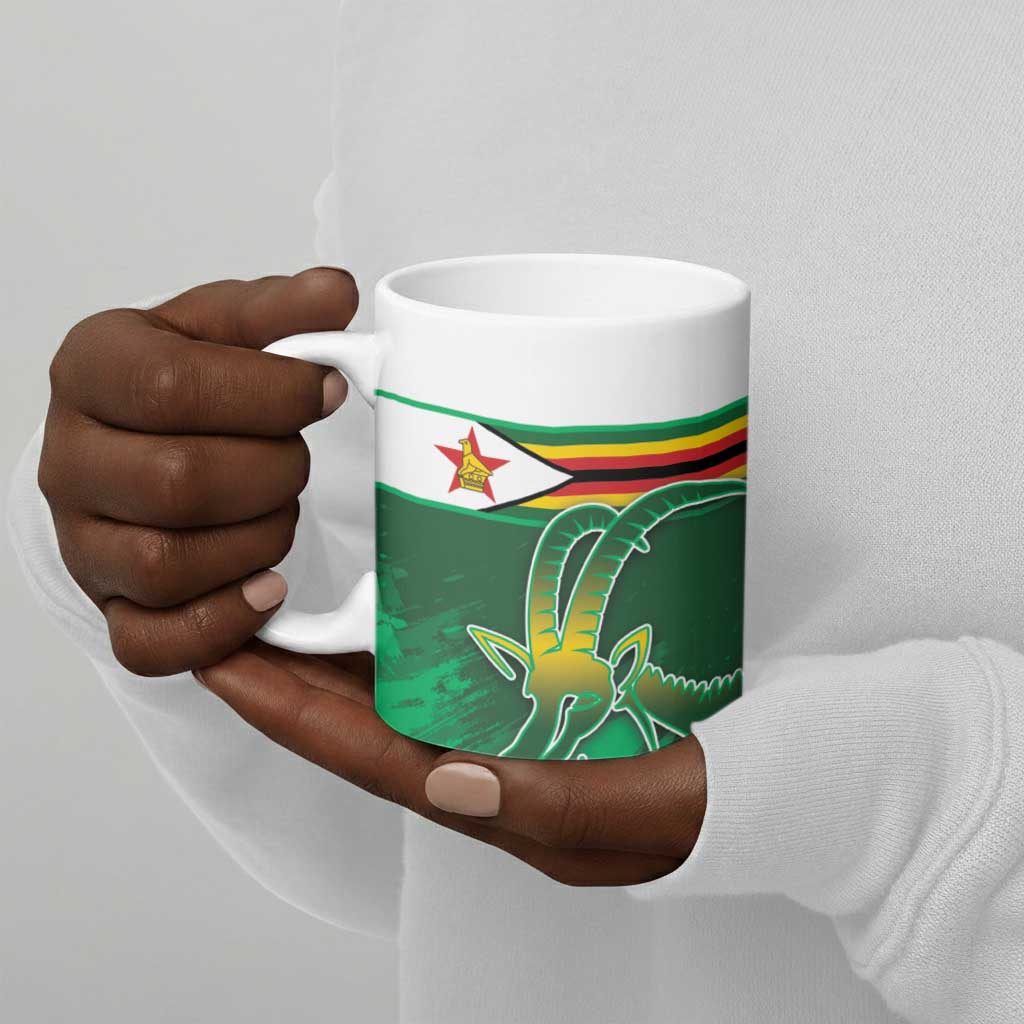 Zimbabwe Rugby Personalized Ceramic Mug Charging Sables Spirit