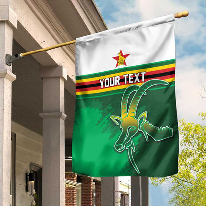 Zimbabwe Rugby Personalized Garden Flag Charging Sables Spirit