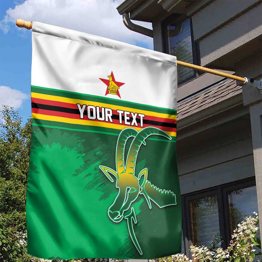 Zimbabwe Rugby Personalized Garden Flag Charging Sables Spirit