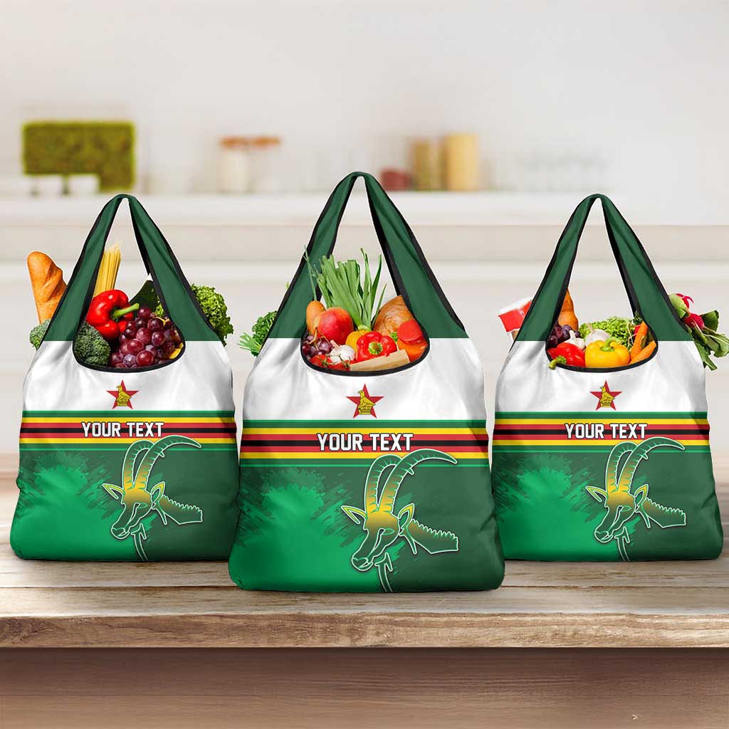 Zimbabwe Rugby Personalized Grocery Bag Charging Sables Spirit