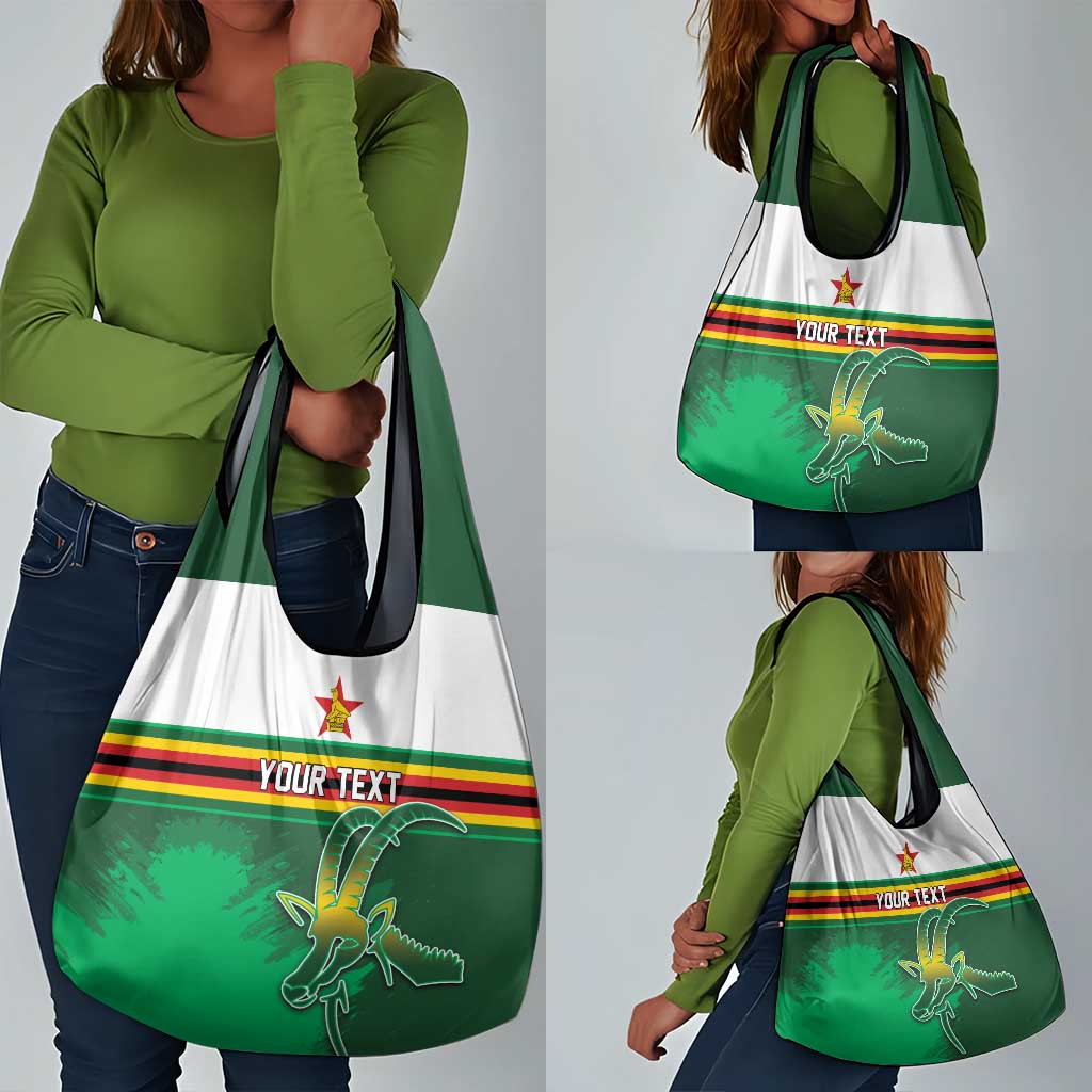 Zimbabwe Rugby Personalized Grocery Bag Charging Sables Spirit