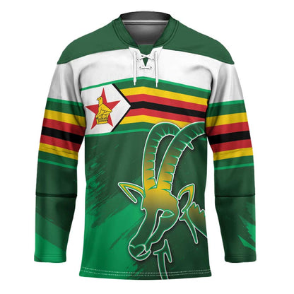 Zimbabwe Rugby Personalized Hockey Jersey Charging Sables Spirit