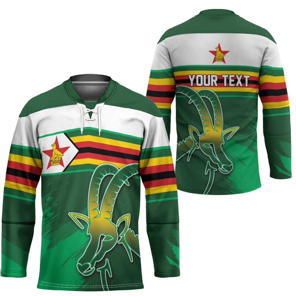 Zimbabwe Rugby Personalized Hockey Jersey Charging Sables Spirit