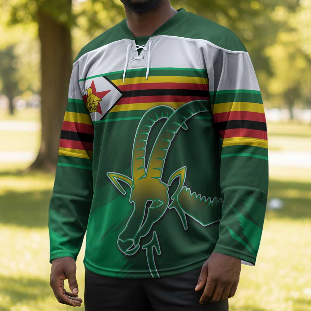 Zimbabwe Rugby Personalized Hockey Jersey Charging Sables Spirit