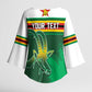 Zimbabwe Rugby Personalized Kimono Sleeve Blouse Charging Sables Spirit