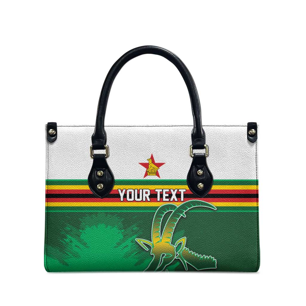 Zimbabwe Rugby Personalized Leather Bag Charging Sables Spirit