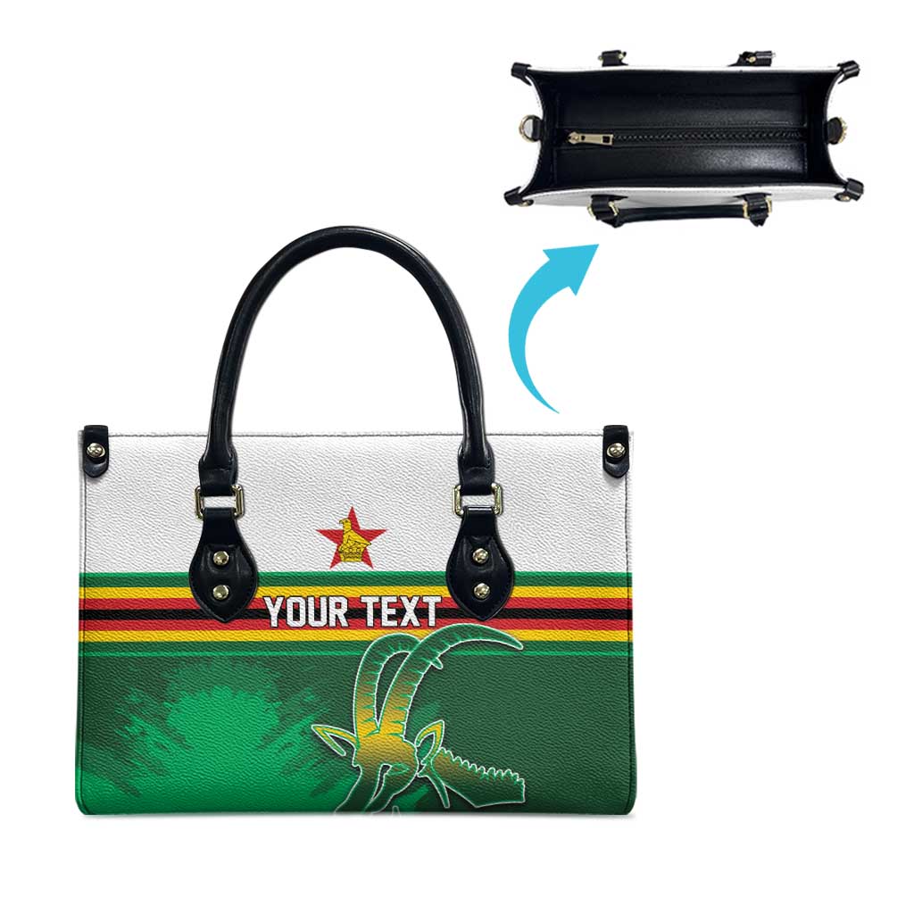 Zimbabwe Rugby Personalized Leather Bag Charging Sables Spirit