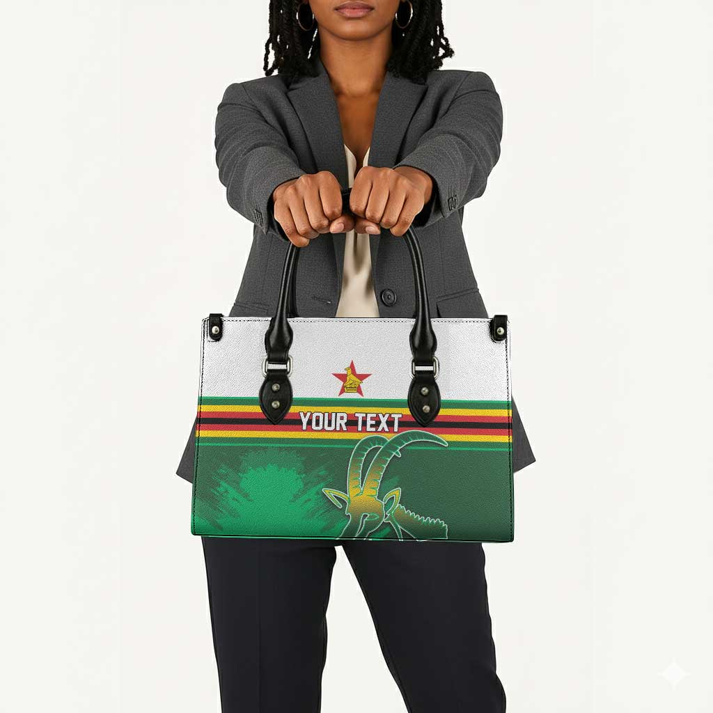 Zimbabwe Rugby Personalized Leather Bag Charging Sables Spirit