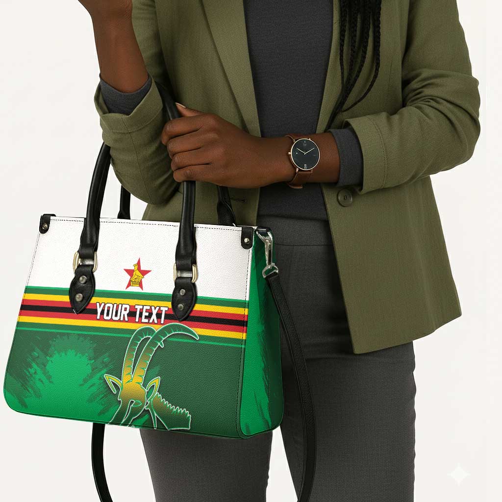 Zimbabwe Rugby Personalized Leather Bag Charging Sables Spirit