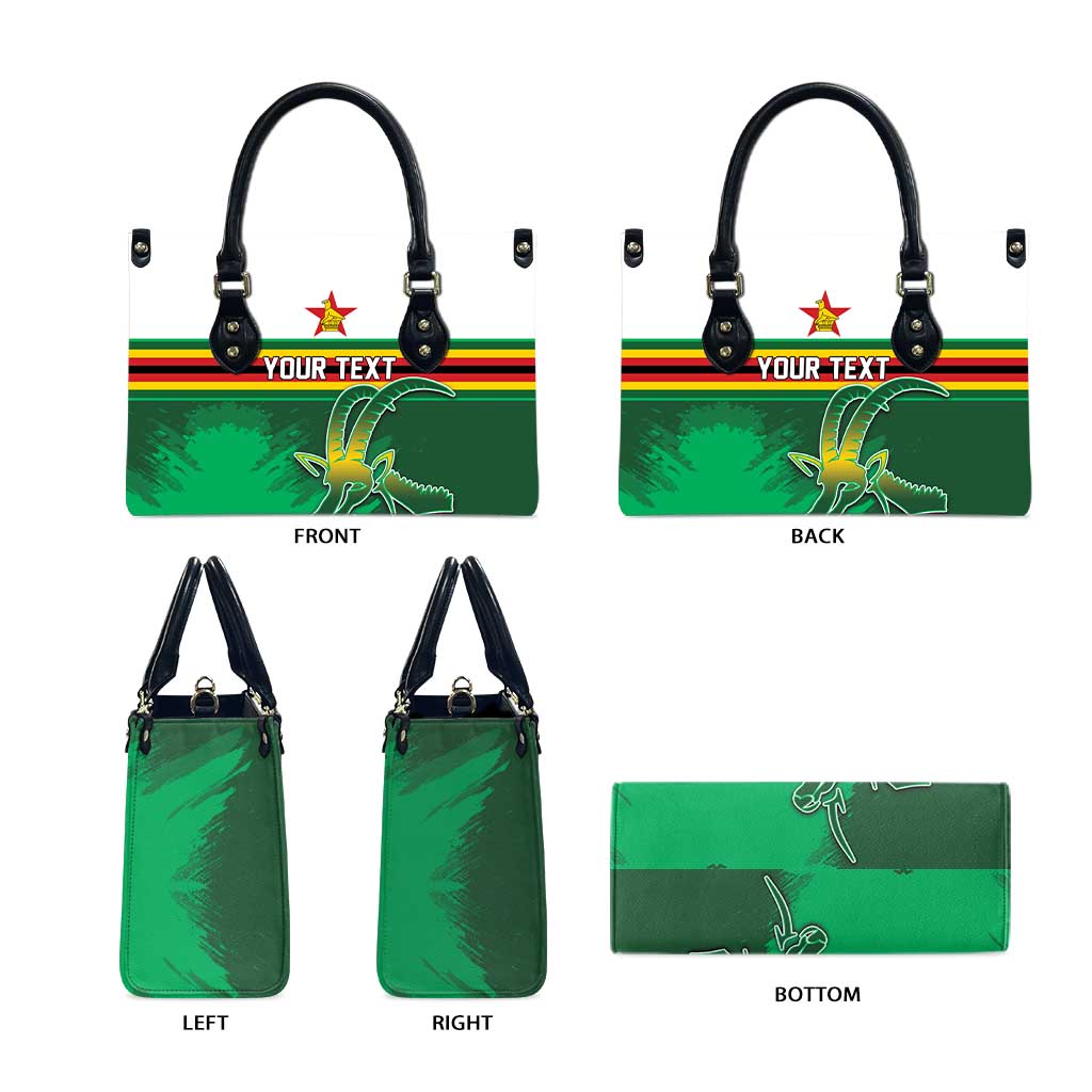Zimbabwe Rugby Personalized Leather Bag Charging Sables Spirit
