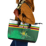 Zimbabwe Rugby Personalized Leather Tote Bag Charging Sables Spirit