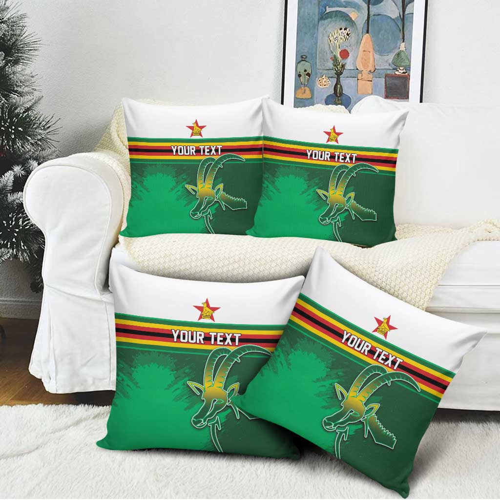 Zimbabwe Rugby Personalized Pillow Cover Charging Sables Spirit