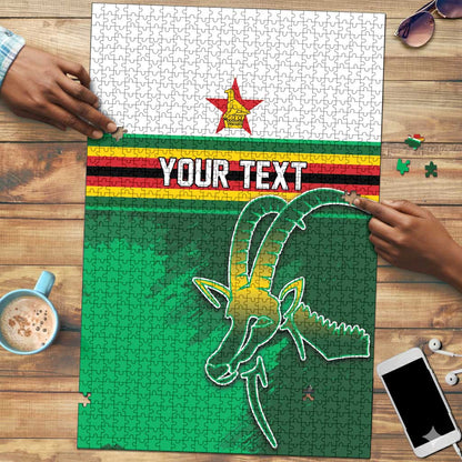 Zimbabwe Rugby Personalized Puzzle Charging Sables Spirit