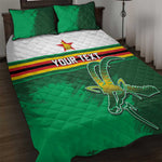 Zimbabwe Rugby Personalized Quilt Bed Set Charging Sables Spirit