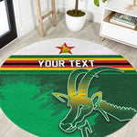 Zimbabwe Rugby Personalized Round Carpet Charging Sables Spirit