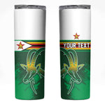 Zimbabwe Rugby Personalized Skinny Tumbler Charging Sables Spirit