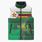 Zimbabwe Rugby Personalized Sleeveless Puffer Jacket Charging Sables Spirit