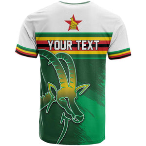 Zimbabwe Rugby Personalized T shirt Charging Sables Spirit