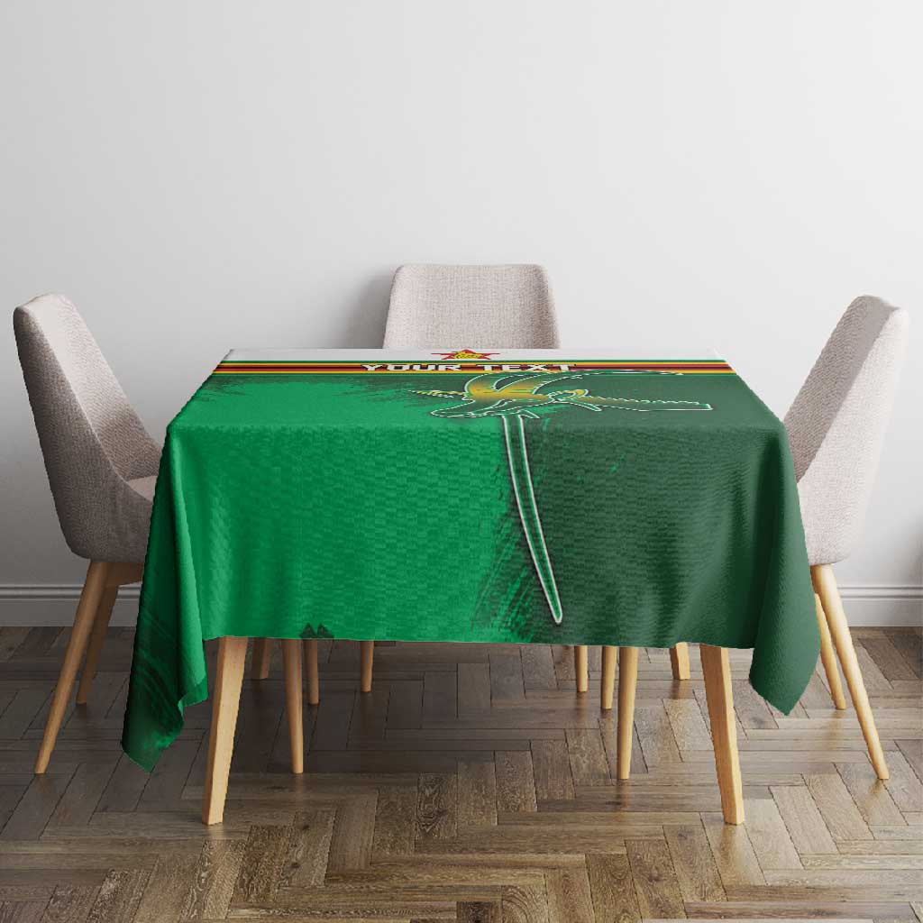 Zimbabwe Rugby Personalized Tablecloth Charging Sables Spirit