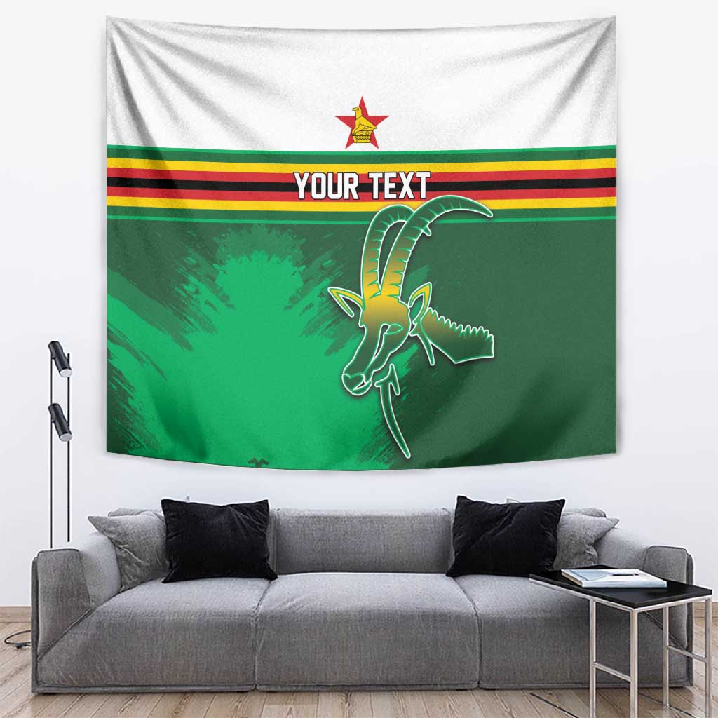 Zimbabwe Rugby Personalized Tapestry Charging Sables Spirit