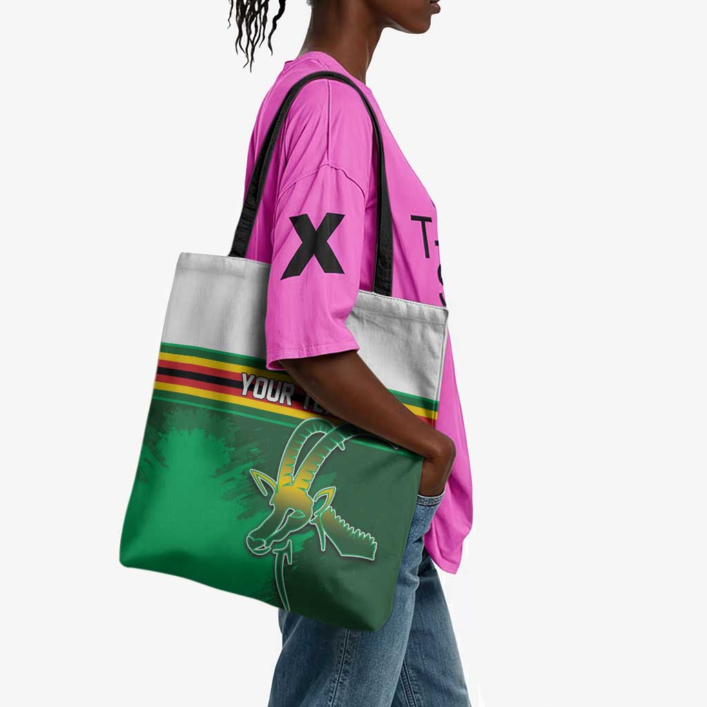Zimbabwe Rugby Personalized Tote Bag Charging Sables Spirit