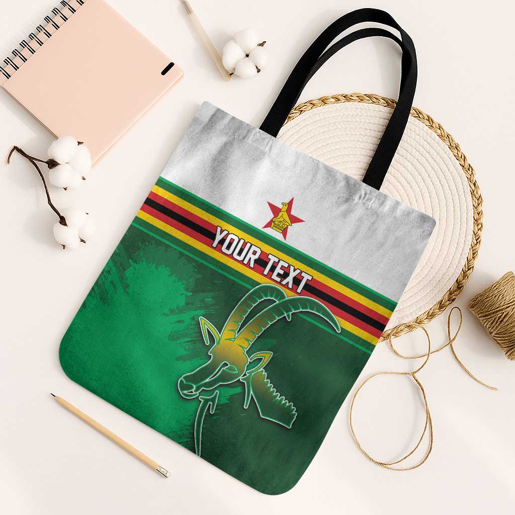 Zimbabwe Rugby Personalized Tote Bag Charging Sables Spirit