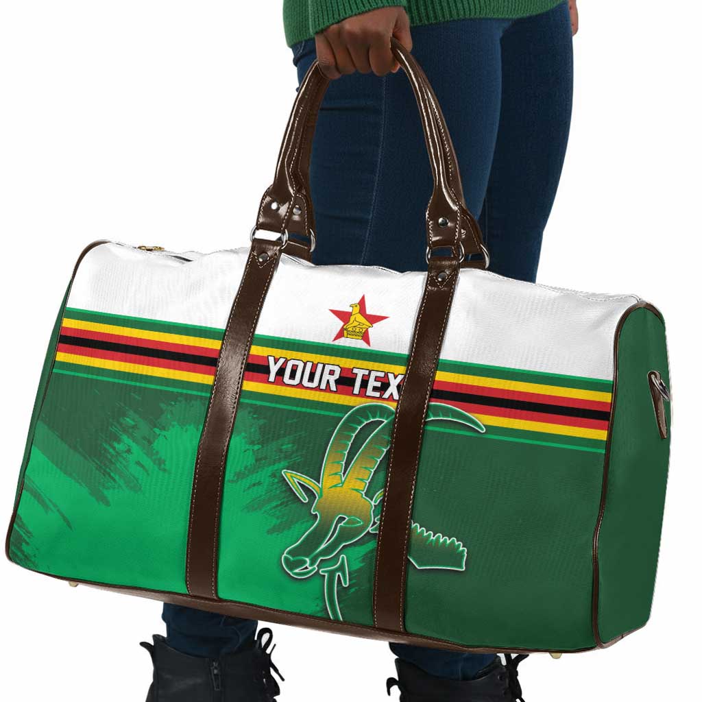Zimbabwe Rugby Personalized Travel Bag Charging Sables Spirit