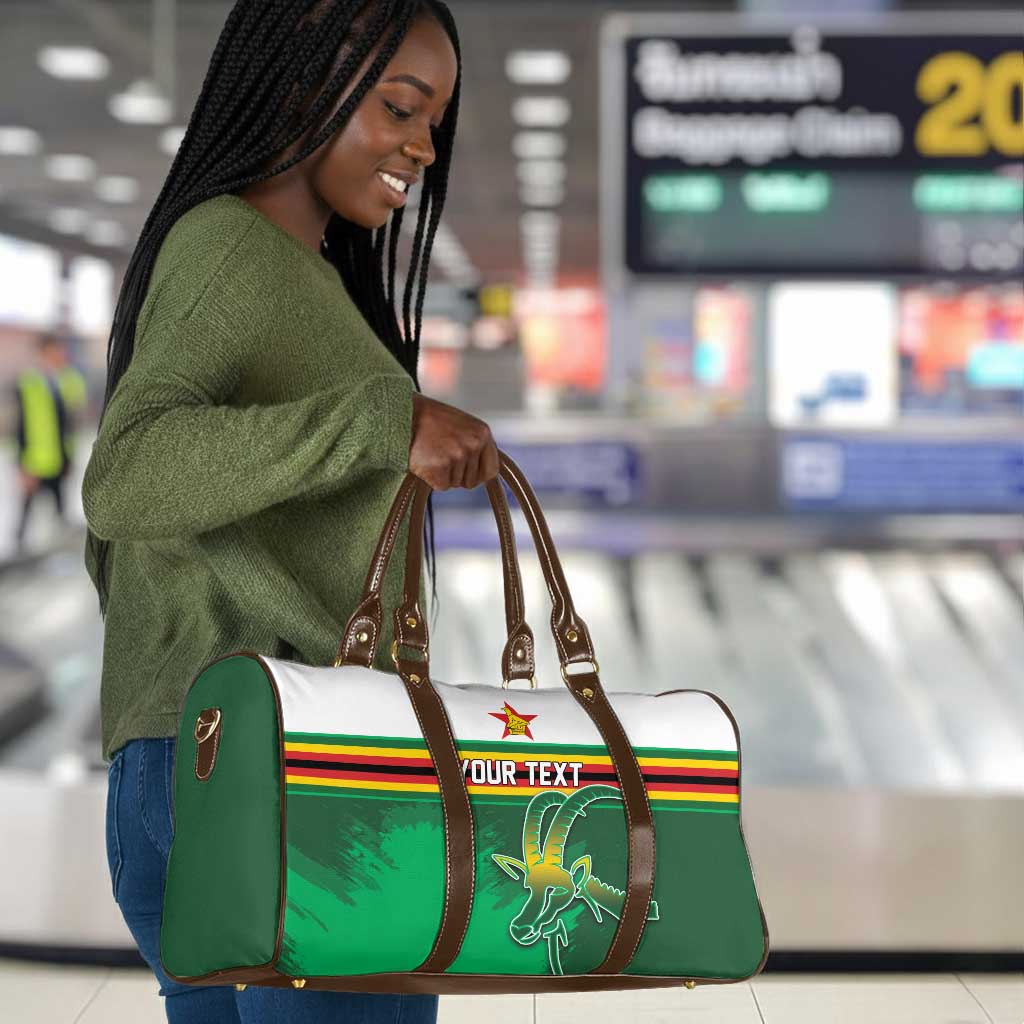 Zimbabwe Rugby Personalized Travel Bag Charging Sables Spirit
